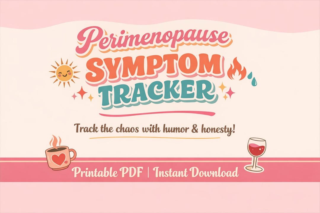 Perimenopause Symptom Tracker Printable PDF, Hormone Tracker, Menopause ...
