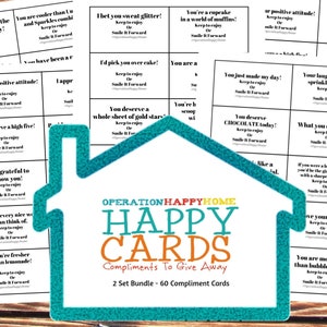 Tarjetas de cumplido, Confeti de bondad, Tarjetas imprimibles de bricolaje, Tarjetas de positividad, Tarjetas felices, Notas de lonchera, Paquete