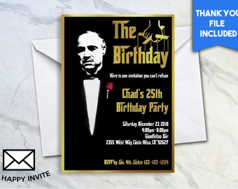 birthday invitations for men etsy