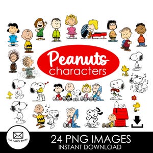 Peanuts Clipart Characters Snoopy Friends Instant Download Digital Clip Art Images
