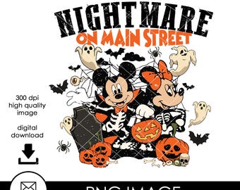Halloween Mickey PNG Clipart Image 300 DPI Instant Download Main Street Nightmare