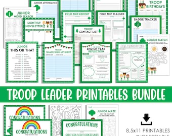 Junior Leader Bundle Digital Printable Organizer Scout Set Instant Download Prints Troop Templates