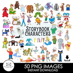 Storybook Zeichen Clipart Bilder PNG Kinderbuch Bundle Set Sofortiger Download Digitale ClipArt