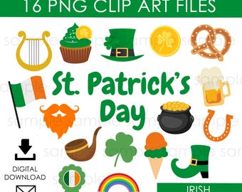 Clipart PNG di San Patrizio Download istantaneo digitale Clip Art irlandese Irlanda Grafica Arte Giorno di San Patrizio