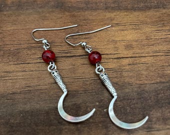 Red Rising Reaper Earrings, Darrow, from the series by Pierce Brown