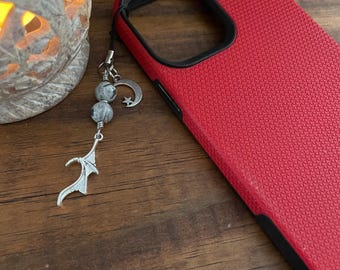 Azriel Charm Loop/Tech/Bag, A Court of Thorns and Roses, Sarah J Maas, ACOTAR, Nesta, Fae, Rhysand, Night Court