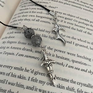 Azriel Bookmark, A Court of Thorns and Roses, Sarah J Maas, ACOTAR, Fae, Feyre, Velaris, Night Court, Fantasy, Illyrian, Book Lover Bookish