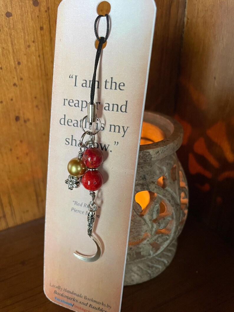 Darrow the Reaper Tech Charm, Red Rising Series Pierce Brown, Sevro, Mustang, Phone Case, iPad Case etc. Charm, Zipper Charm, Bag Charm image 6
