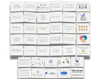 My A-Game is Adequate Relatably Sarcastic and Nerdy Life STEAM Edition Whimsical Science Puns Postcard Bundle Collections