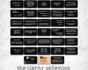 The Clarity Collection 33-Card Mini-Note Card Set of Empowering Quotes - Business Card Sized