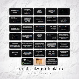 The Clarity Collection 33-Card Mini-Note Card Set of Empowering Quotes - Business Card Sized