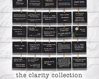 The Clarity Collection 25-Card Postcard Set of Empowering and Encouraging Postcards includes BONUS The Power of Stepping Away postcard