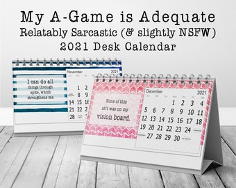 Funny Calendar Etsy sarcastic calendar 2021