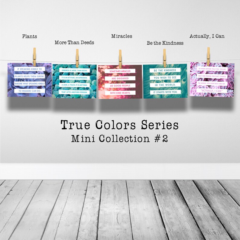 True Colors Series Kind Cards Postcard 14-card Collection- Encouraging ...