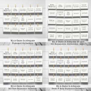 25% OFF SALE: Postcard Collections My A-Game is Adequate, Kind Cards, Nerdy Life, True Colors, Siren Anthology, Pop Culture, Encouragement