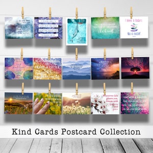 Kind Cards Inspirational Postcard Collection [Multiple Options Available]- Encouraging Kindness Postcards Postcrossing