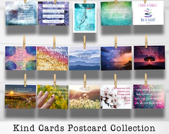 Kind Cards Inspirational Postcard Collection [Multiple Options Available]- Encouraging Kindness Postcards Postcrossing