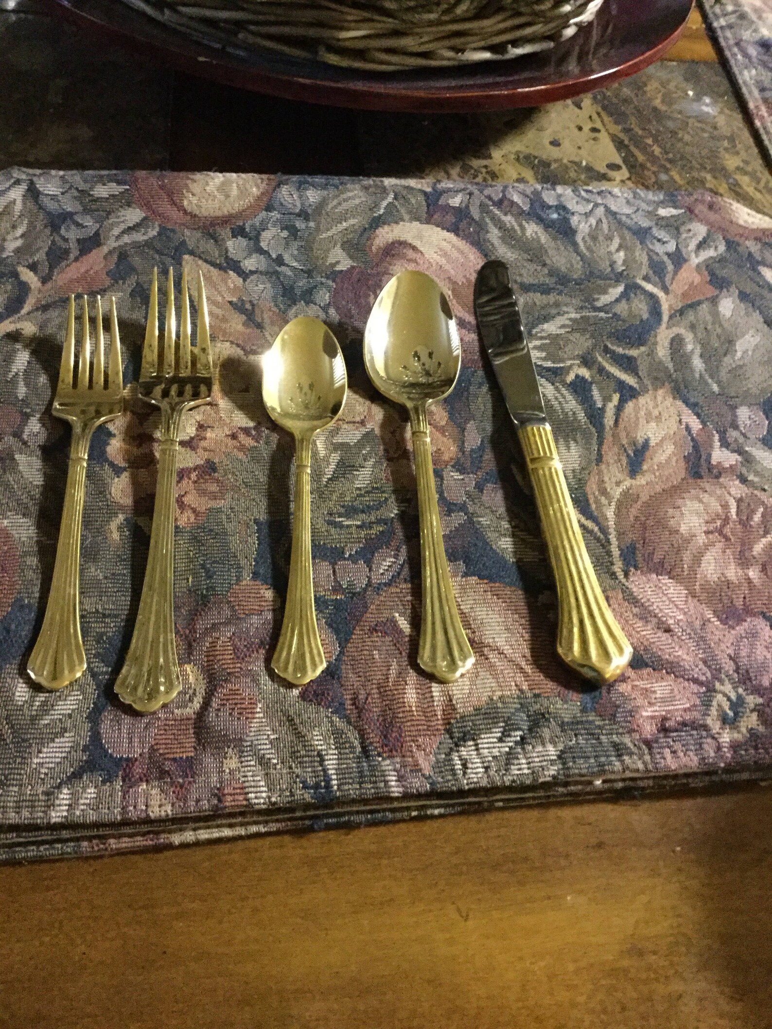 Retronue Korea gold flatware Etsy