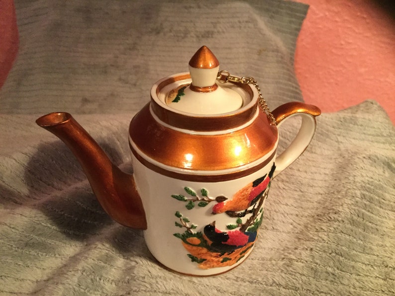 Nini Redbird Teapot Incense Burner Etsy