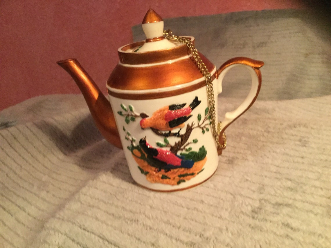 Nini Redbird Teapot Incense Burner Etsy
