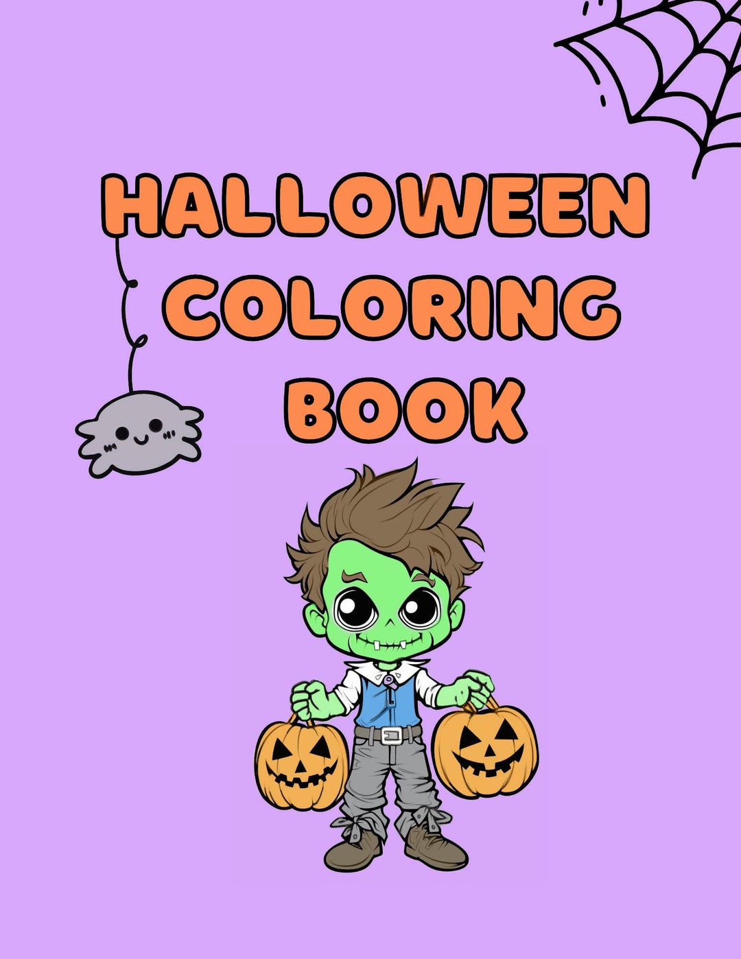 Toddler Halloween Coloring Page Halloween Kids Coloring Book for Little Kids Halloween Preschool ...