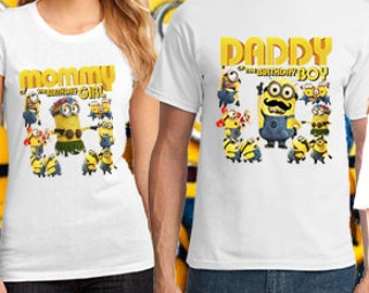 Minions Birthday Shirt, minions Custom Shirt, Personalized minions Shirt,minions family shirts, Birthday t-shirts