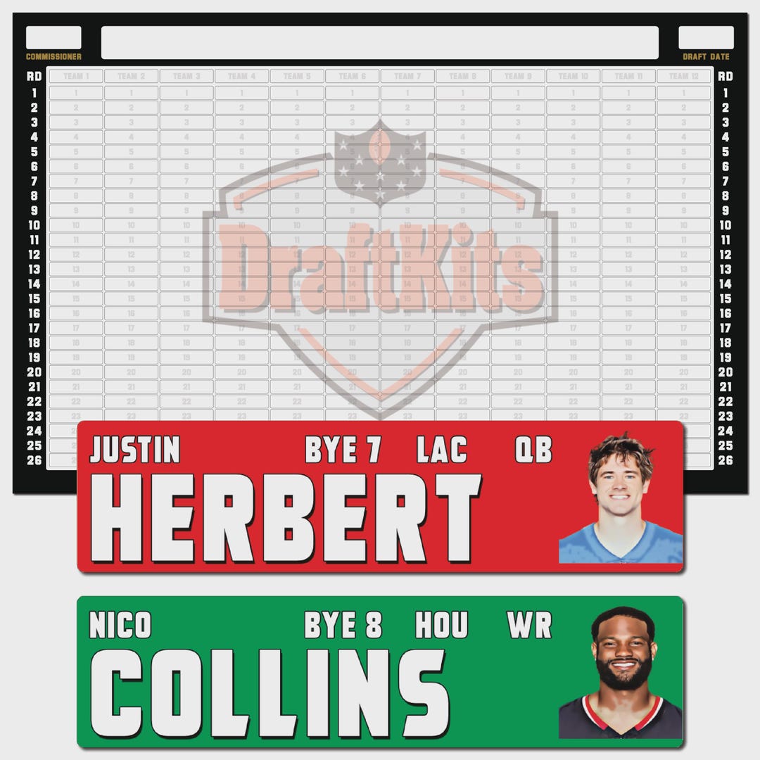 Fantasy Football Draft Board Kit 2026 - IMAGE 1