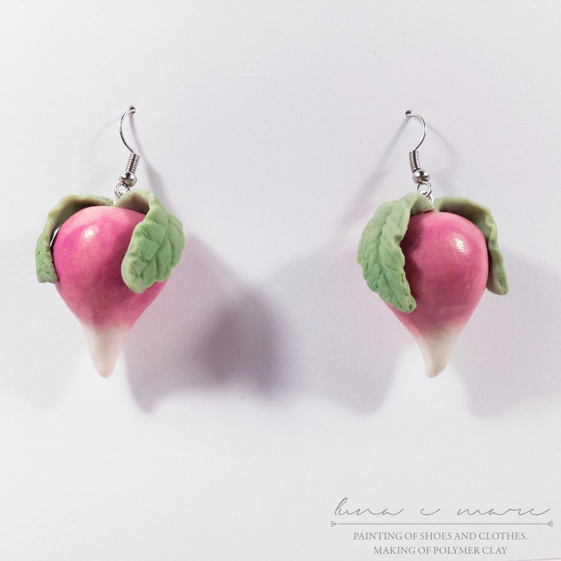 Radish earrings. Etsy