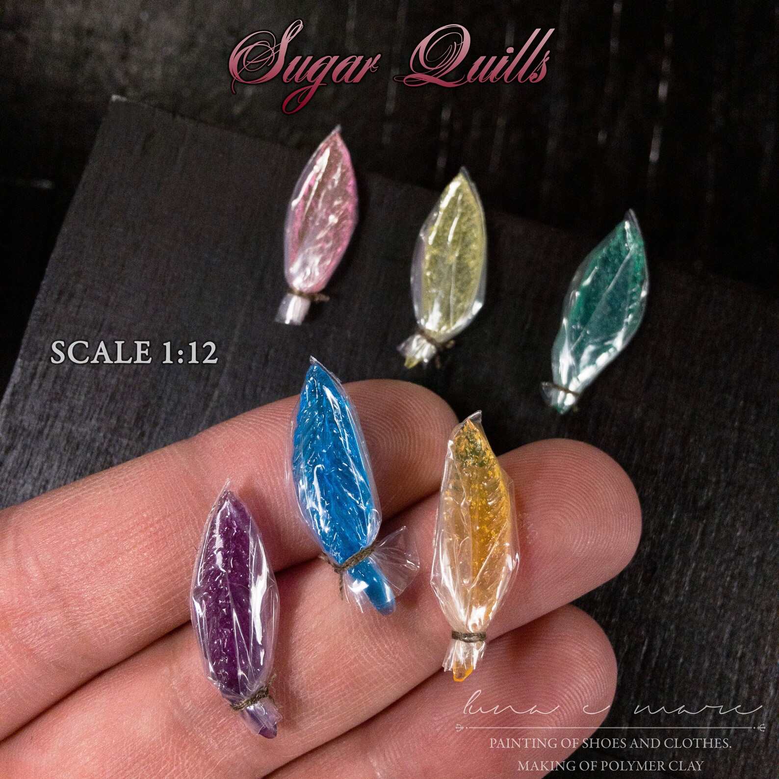 SUGAR QUILLS 112 miniature for dollhouses. Sweets for Etsy