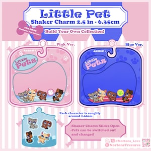 リトルペットショップ LPS - ファンアート アクリル シェイカーチャーム 2.5インチ - 子供の頃の懐かしさ - キッドコア
