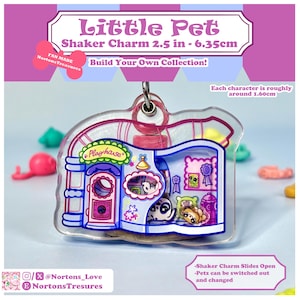リトルペットショップ LPS - ファンアート アクリル シェイカーチャーム 2.5インチ - 子供の頃の懐かしさ - キッドコア