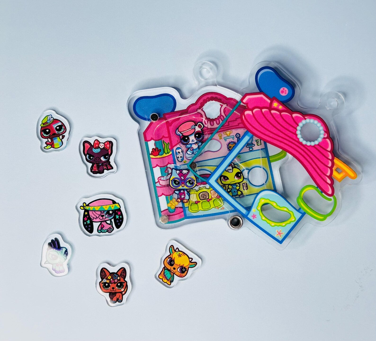 Kidcore Keychains Littlest Pet Shop Extreme LPS Fan Made Grab Bag Fillable Keychain ...