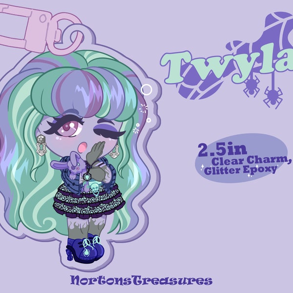 Fan Art Twyla Boogeyman Glitter Acrylic Charms [PRE ORDER] 2.5 Inches