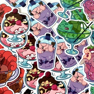Zoete traktatie fanart doorzichtige sticker 2,5 inch