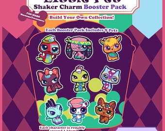 Littlest Pet Shop Extreme LPS Fan Made Grab Bag Fillable Keychain Booster Pack - Childhood Nostalgia - Kidcore