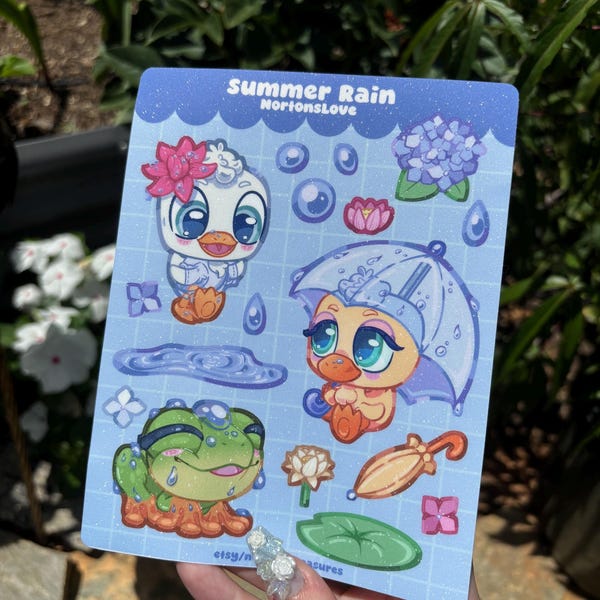 Summer Rain Littlest Pet Shop Fan Art 6.5" Vinyl Sticker | Cute Animal Sticker | Waterproof Decal | Stationary