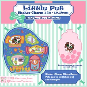 リトルペットショップ LPS - ファンアート アクリル シェイカーチャーム 4.0インチ - 子供の頃のノスタルジア - キッドコア
