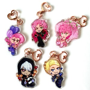 Jojo&#39;s Part 5 Glitter Acrylic Charms 2.5 Inches