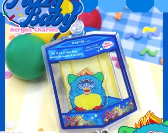 Fuzzy Babies - Fan Art - Ciondoli Shaker in acrilico da 3 pollici - Nostalgia infantile [PRE-ORDINE] - Kidcore