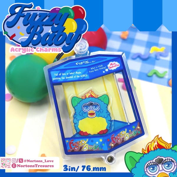 Bebés Peludos - Charms acrílicos Shaker de 7,6 cm - Nostalgia de la infancia [PRE-ORDEN] - Kidcore