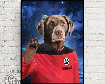 Custom Dog/Cat/Human Movie Character Digital File Portrait . Custom Jean Animal Pet Portrait . Funny Portrait . Movies Custom Portrait