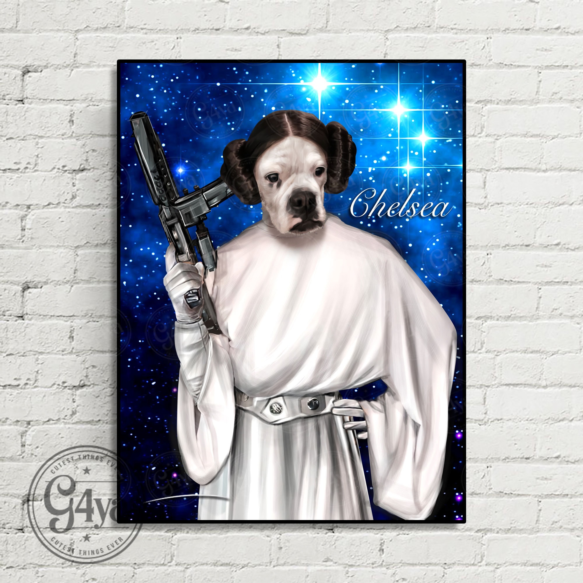 Déco Murale En Bois Star Wars – Fille Tirée Par Un AT-AT – Originale