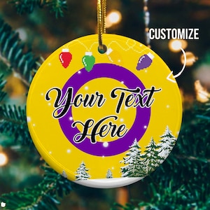 Intersex Pride Flag Ornament: Personalized LGBT Christmas Decor