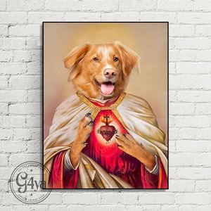 Custom Pet Portrait: Dog/Cat Jesus Christ Portrait (Digital File)