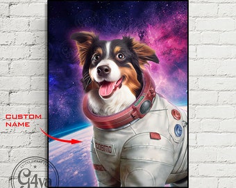 Custom Pet Portrait: Funny Galaxy Dog/Cat Art (Digital File)