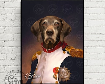 Custom Pet Portrait: Napoleon Bonaparte Historical Art (Digital File)