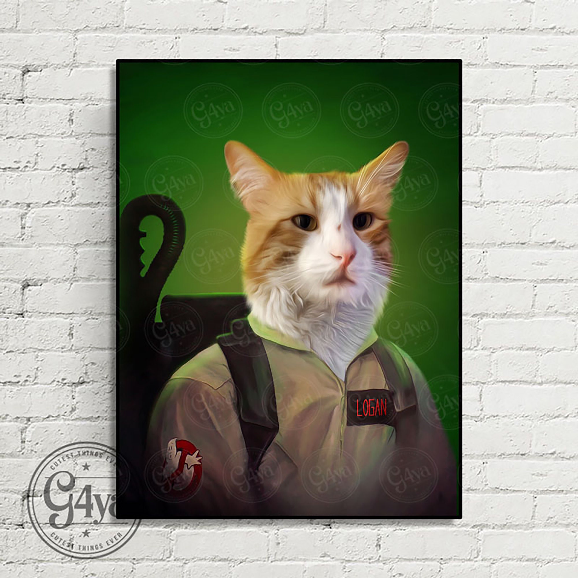 Custom Dog/cat Ghostbusters Digital File Portrait . Custom Etsy