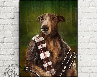 Custom Star Wars Pet Portrait: Chewba Style (Digital File)