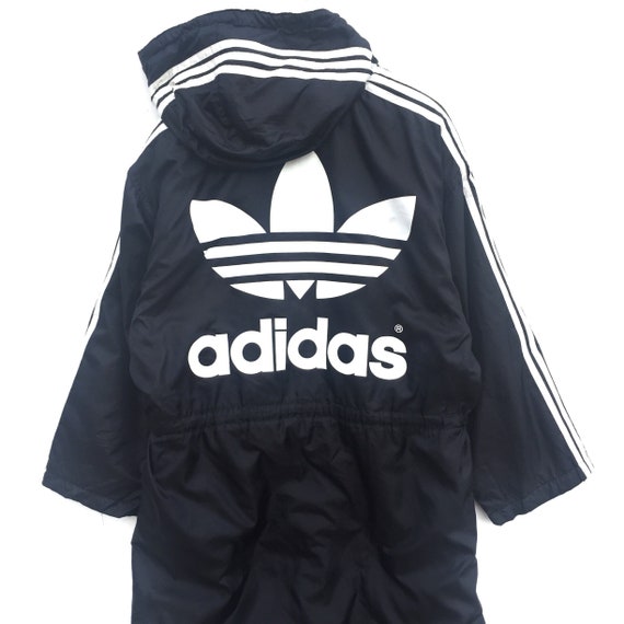 Adidas Round Stripe Long Coat Jacket 