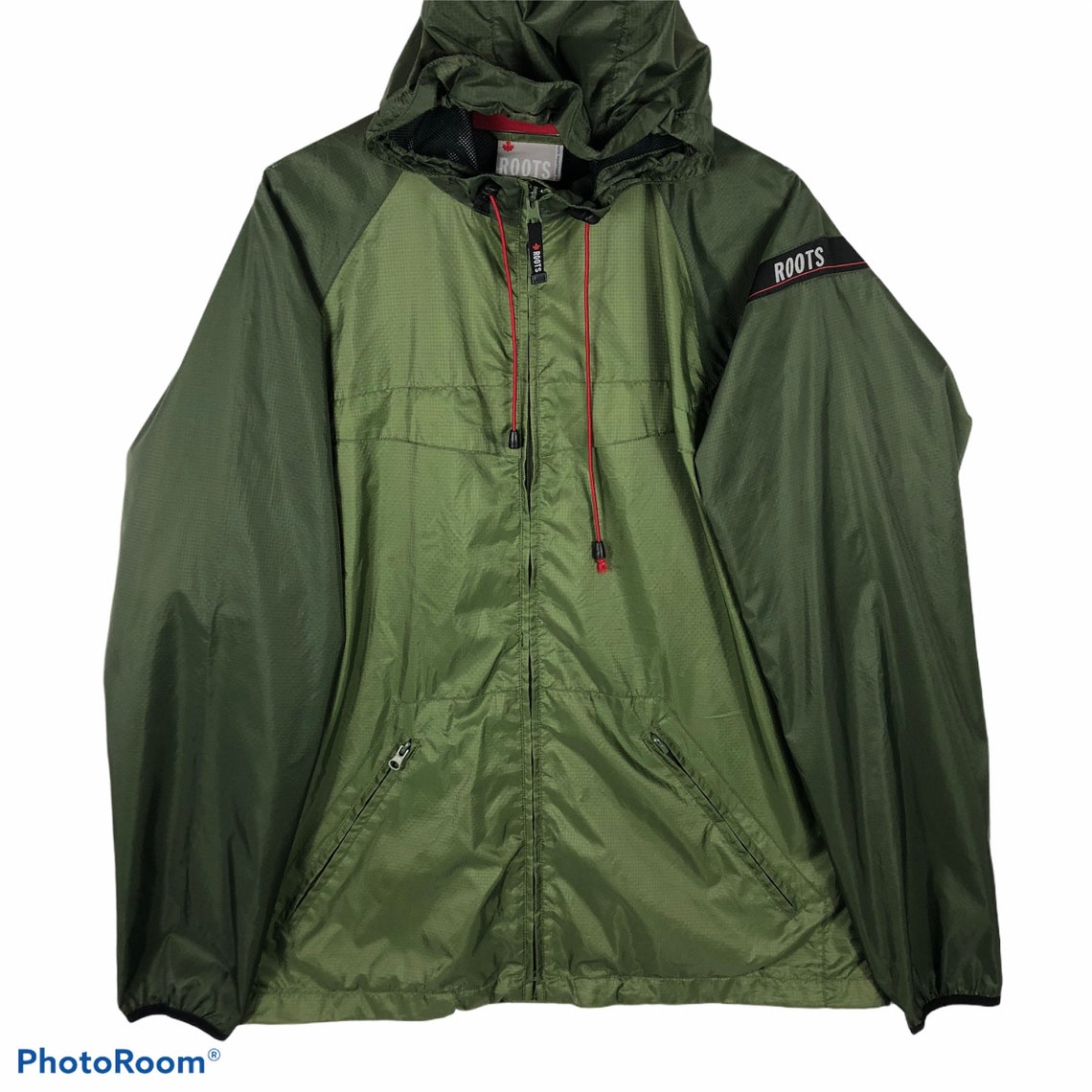 Roots windbreaker jacket hoodie vintage 90's size M | Etsy